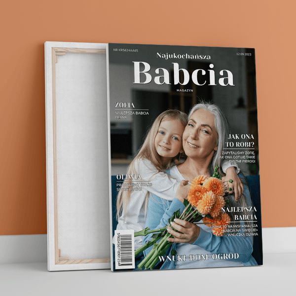 Magazyn ,,Babcia'' - druk na płótnie, spersonalizowany prezent dla babci - Adamell.pl