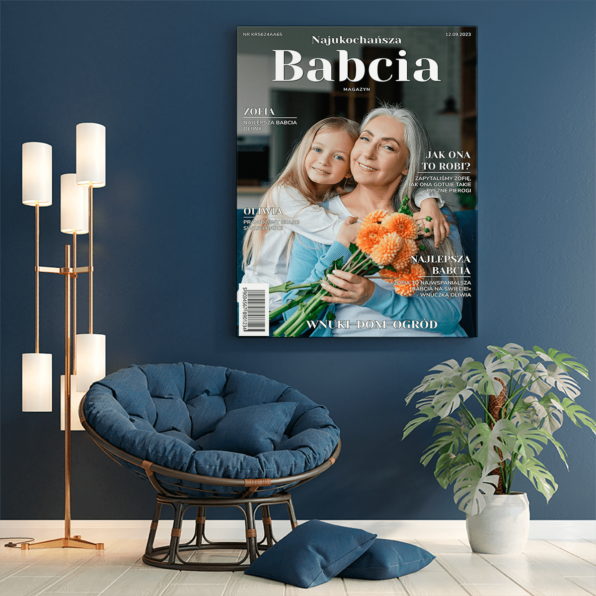Magazyn ,,Babcia'' - druk na płótnie, spersonalizowany prezent dla babci - Adamell.pl