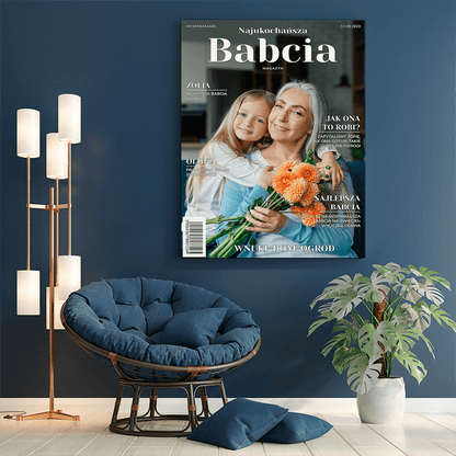 Magazyn ,,Babcia'' - druk na płótnie, spersonalizowany prezent dla babci - Adamell.pl
