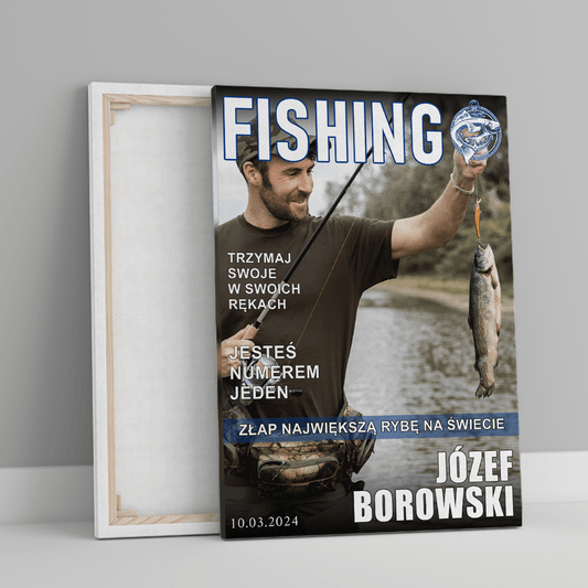 Magazyn Fishing - druk na płótnie, spersonalizowany prezent dla niego - Adamell.pl