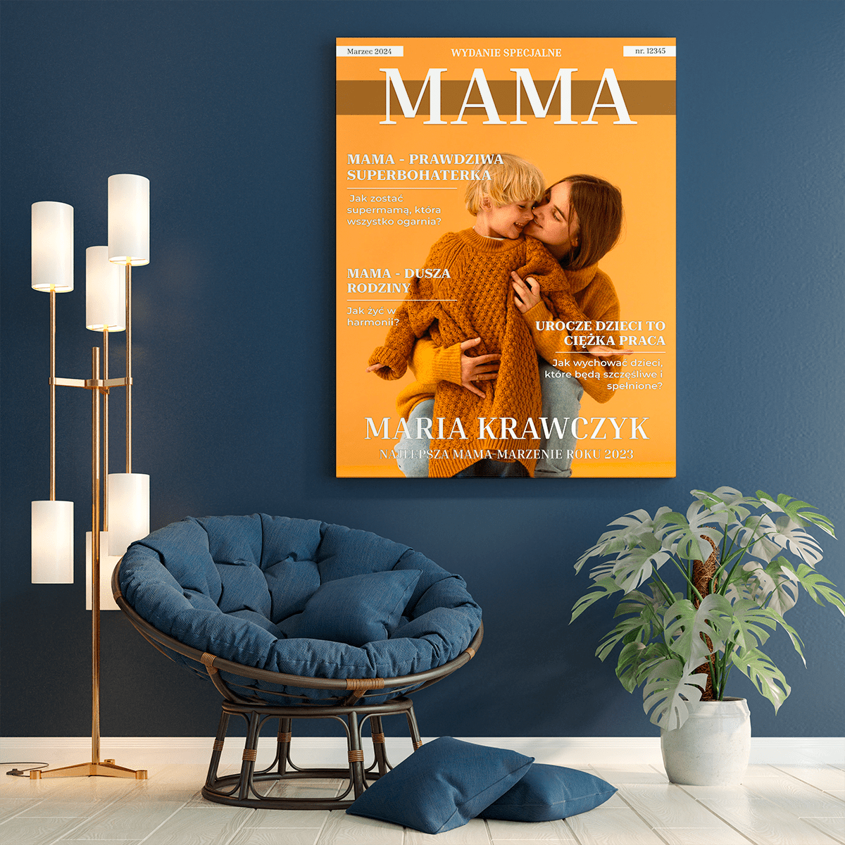 Magazyn Mama - druk na płótnie, spersonalizowany prezent dla mamy - Adamell.pl