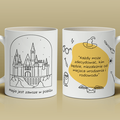 Magia jest w pobliżu - 1x Kubek z nadrukiem, prezent dla chłopaka - Adamell.pl