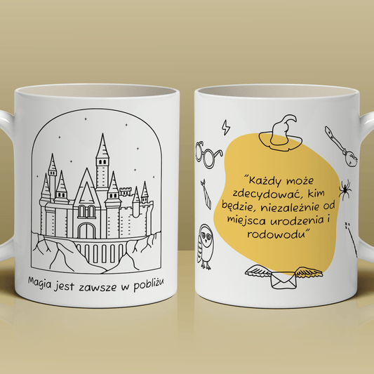 Magia jest w pobliżu - 1x Kubek z nadrukiem, prezent dla chłopaka - Adamell.pl