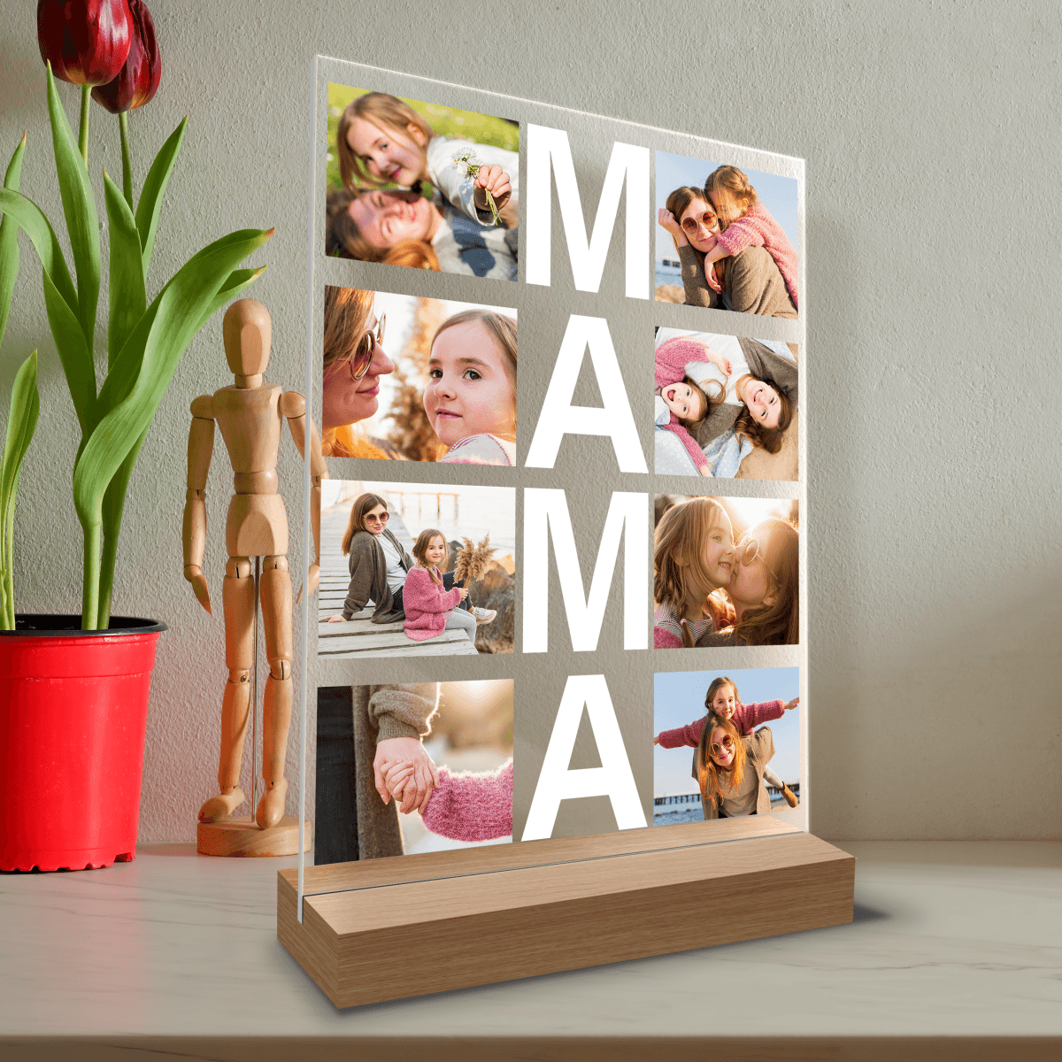 Mama fotokolaż - Druk na szkle, spersonalizowany prezent dla mamy - Adamell.pl - Wyjątkowe Prezenty