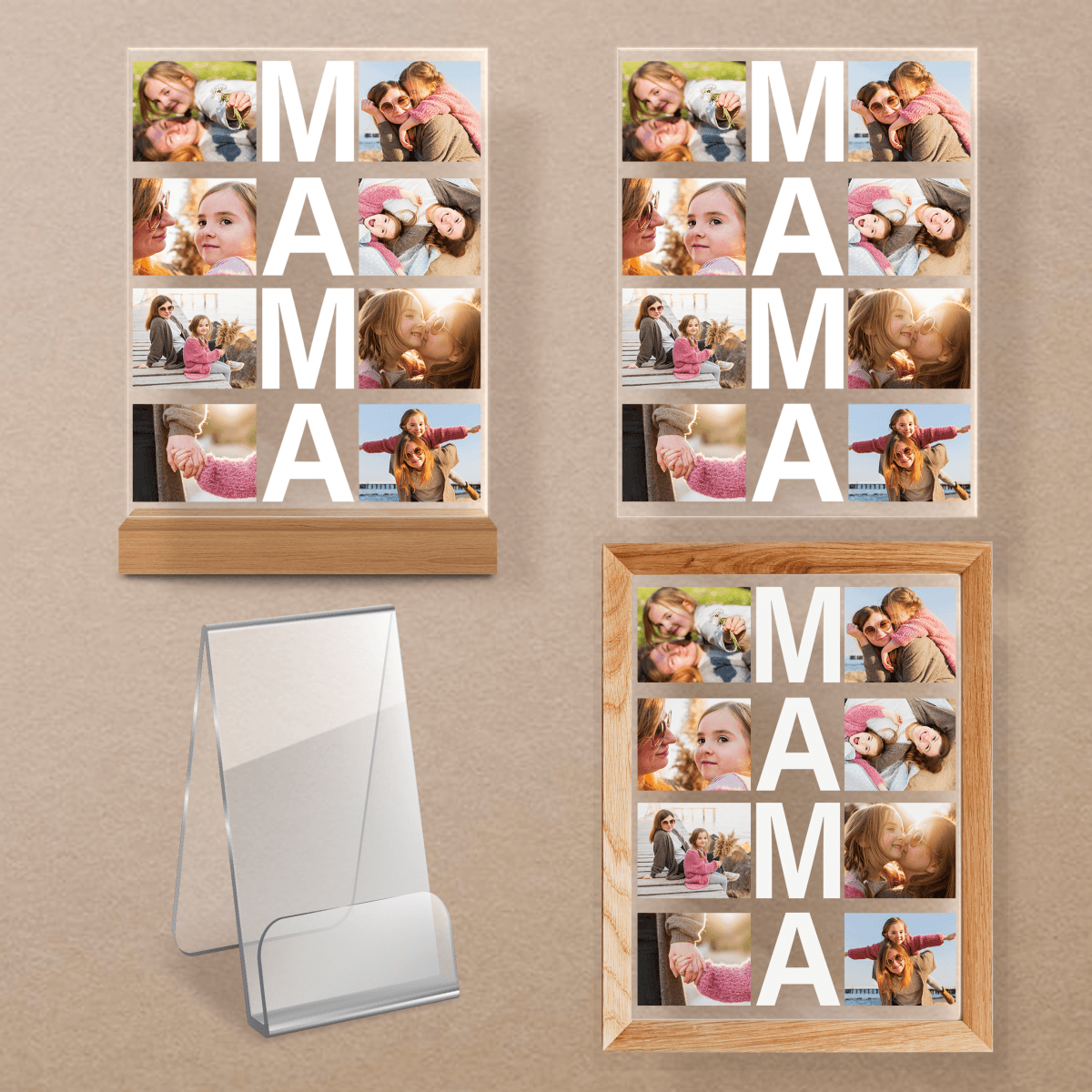 Mama fotokolaż - Druk na szkle, spersonalizowany prezent dla mamy - Adamell.pl - Wyjątkowe Prezenty