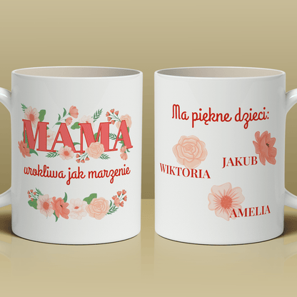 Mama i jej dzieci - 1x Kubek z nadrukiem, spersonalizowany prezent dla mamy - Adamell.pl