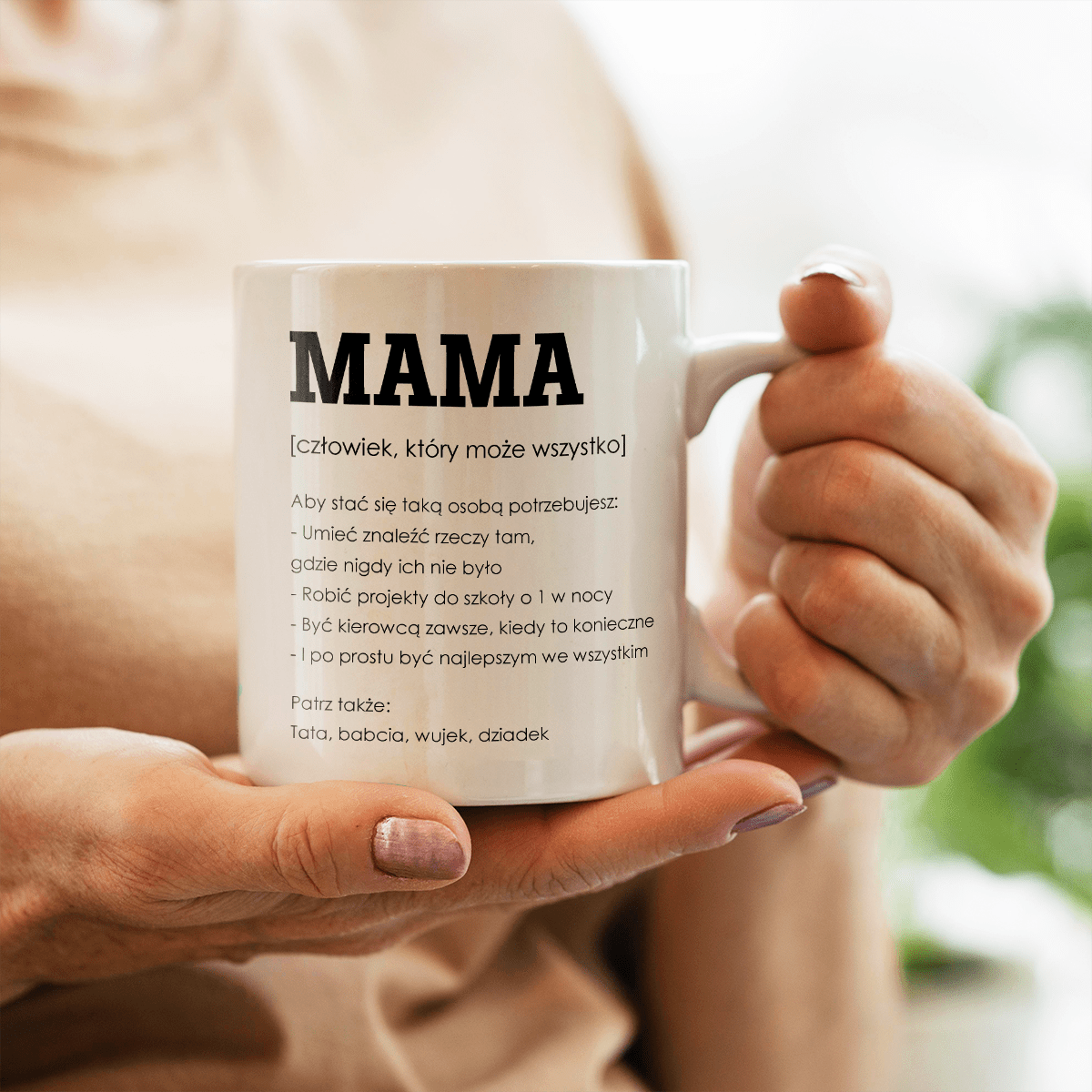 Mama może wszystko - Kubek z nadrukiem, spersonalizowany prezent dla mamy - Adamell.pl