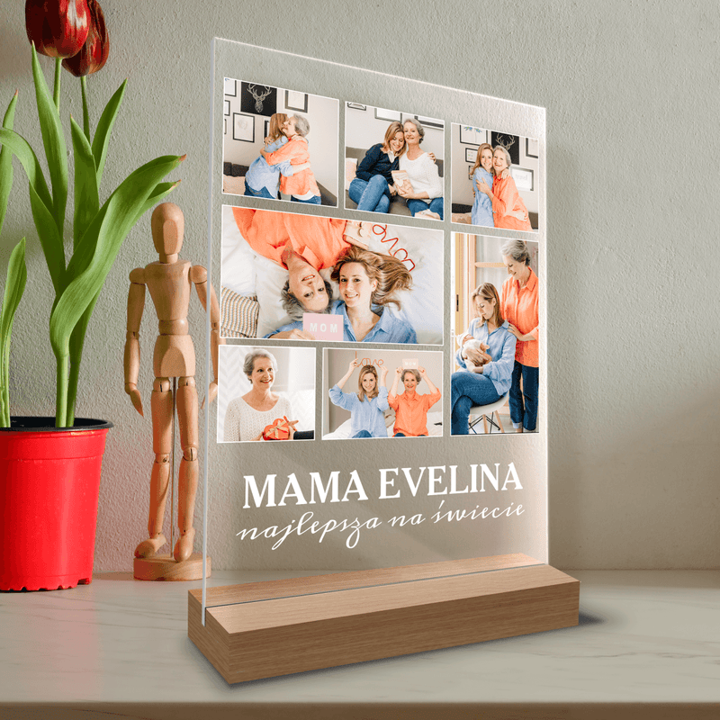 Mama najlepsza na świecie - Druk na szkle, spersonalizowany prezent dla mamy - Adamell.pl - Wyjątkowe Prezenty