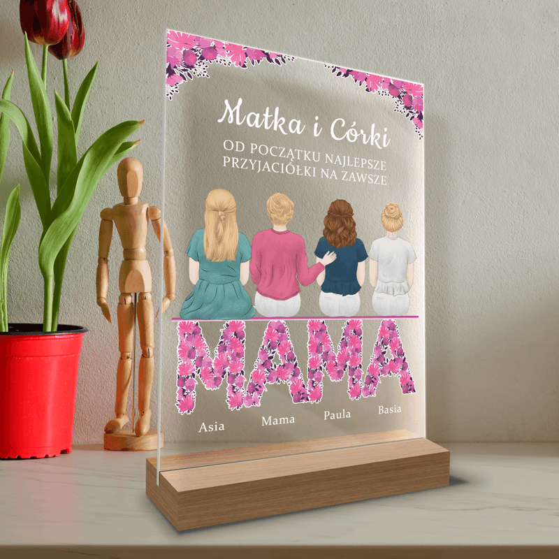 Mama, najlepsza przyjaciółka - Druk na szkle, spersonalizowany prezent dla mamy - Adamell.pl
