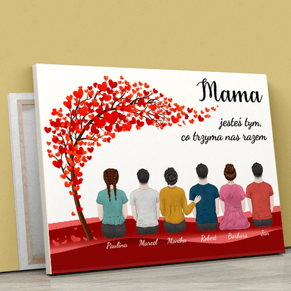 Mama, wyjątkowa osoba - Druk na płótnie, spersonalizowany prezent - Adamell.pl - Wyjątkowe Prezenty