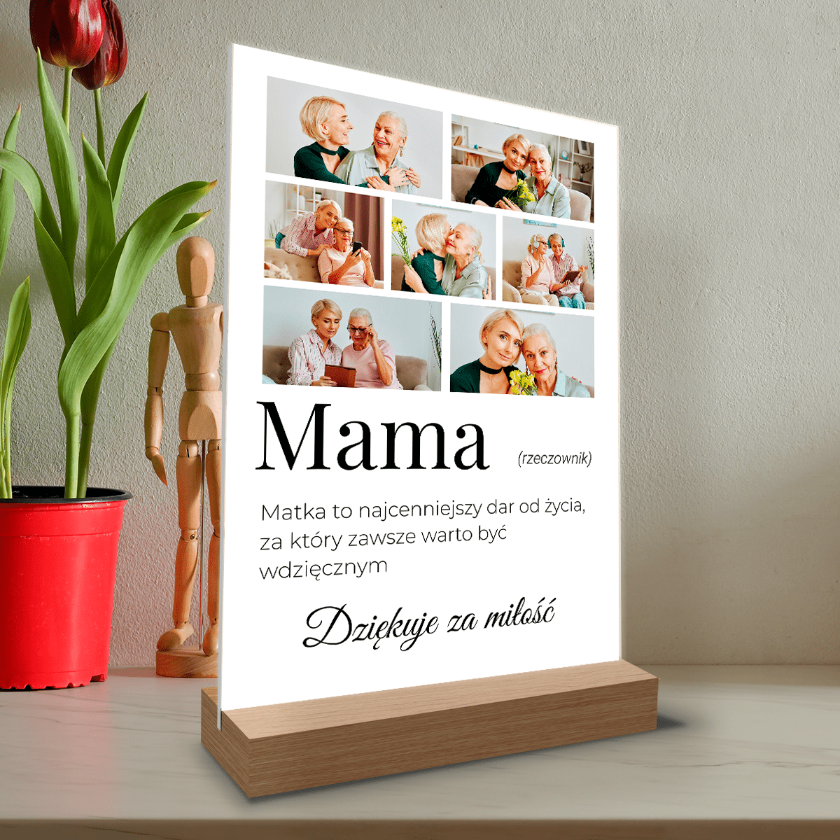 MAMA Znaczenie słowa - Druk na szkle, spersonalizowany prezent dla mamy - Adamell.pl
