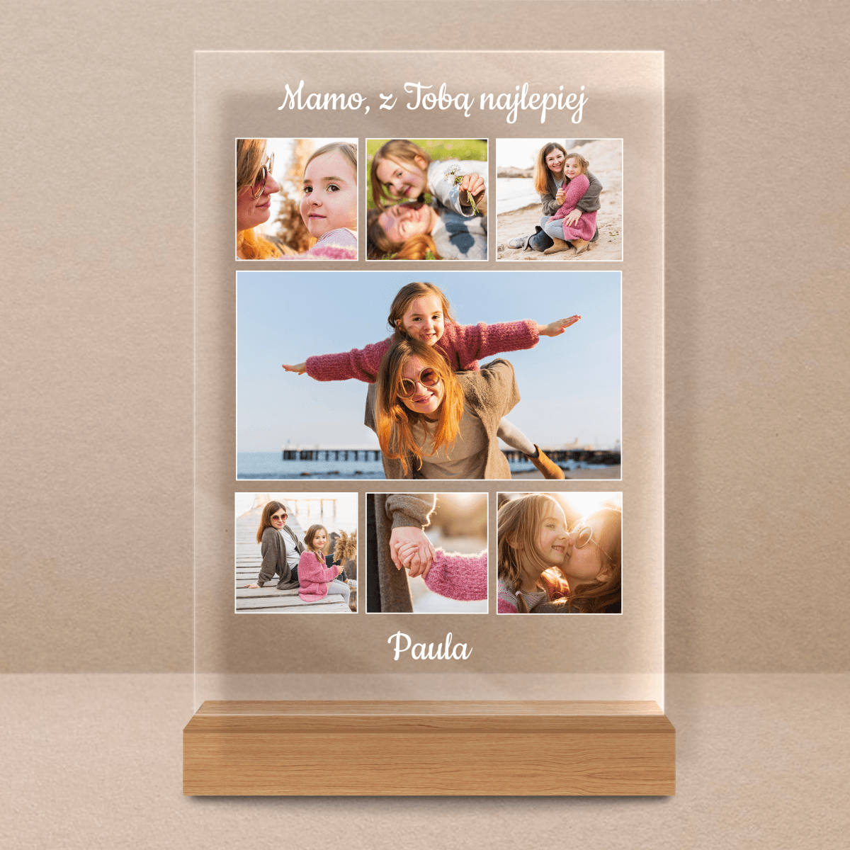 Mamo, z Tobą najlepiej - Druk na szkle, spersonalizowany prezent dla mamy - Adamell.pl - Wyjątkowe Prezenty