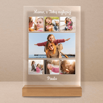 Mamo, z Tobą najlepiej - Druk na szkle, spersonalizowany prezent dla mamy - Adamell.pl - Wyjątkowe Prezenty
