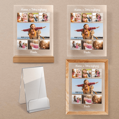 Mamo, z Tobą najlepiej - Druk na szkle, spersonalizowany prezent dla mamy - Adamell.pl - Wyjątkowe Prezenty