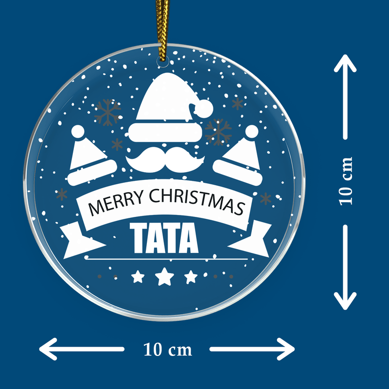 Merry Christmas tata - bombka choinkowa, spersonalizowany prezent dla taty - Adamell.pl