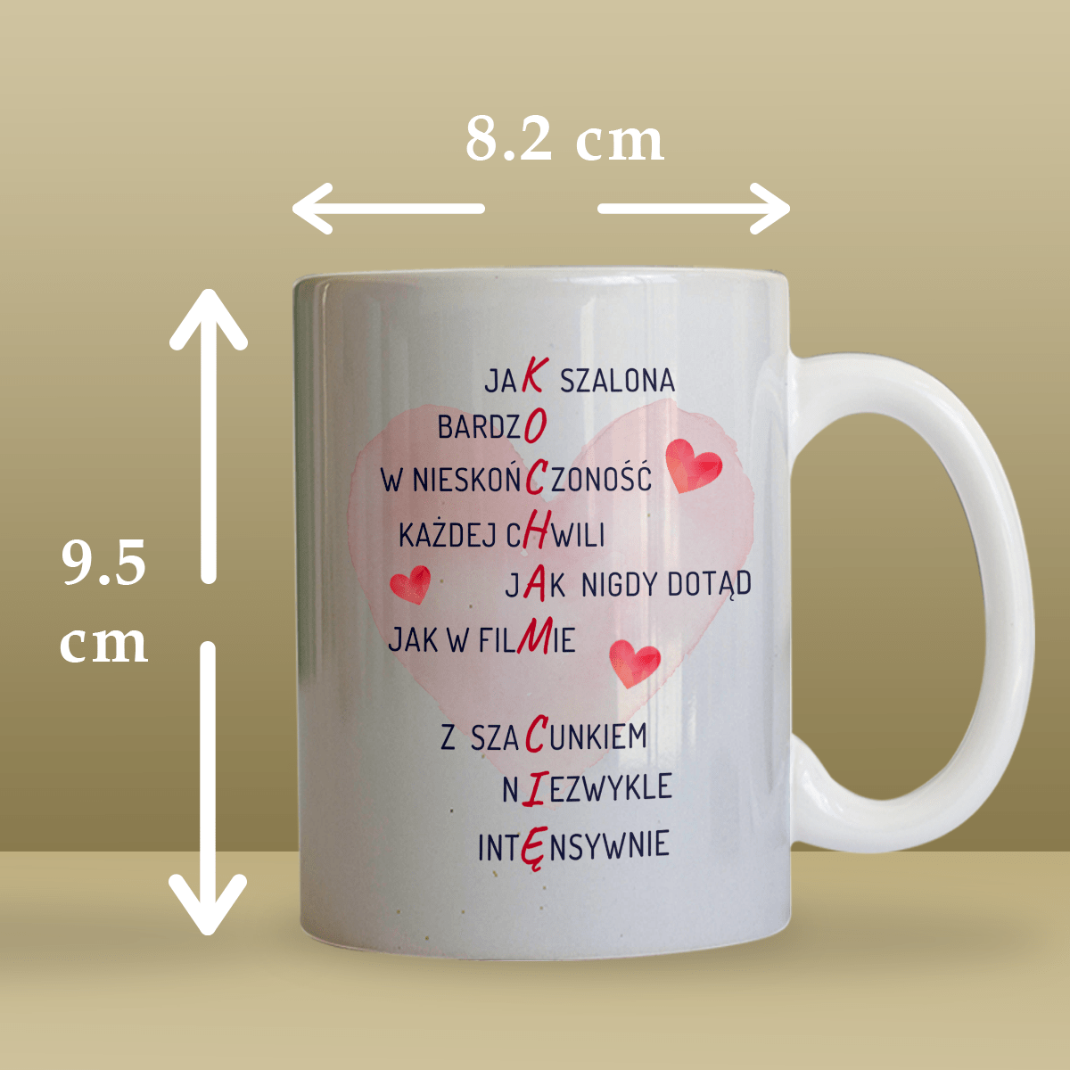 Miłosna krzyżówka - 1x Kubek z nadrukiem, spersonalizowany prezent dla niego - Adamell.pl