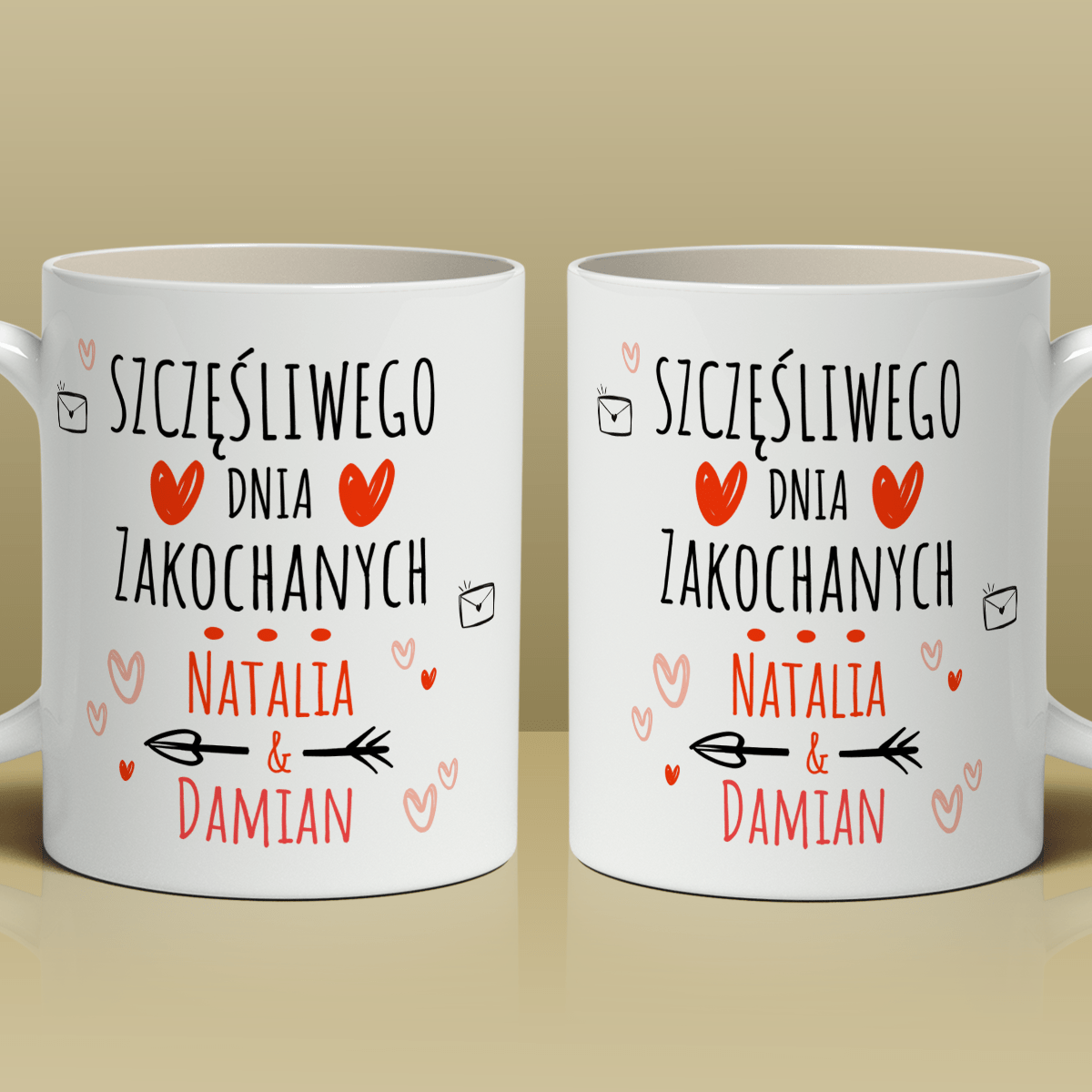 Miłosny kubek - 1x Kubek z nadrukiem, spersonalizowany prezent dla niego - Adamell.pl