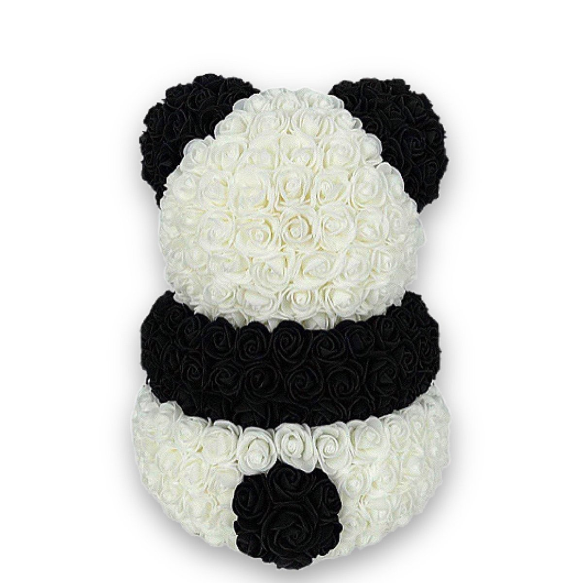 Miś z róż | Panda z sercem 40cm, Nietypowy prezent dla dziadków, prababci, emerytki, dla 70 latka, na emeryturę, na 60, 65, 70 urodziny - Adamell.pl - Wyjątkowe Prezenty
