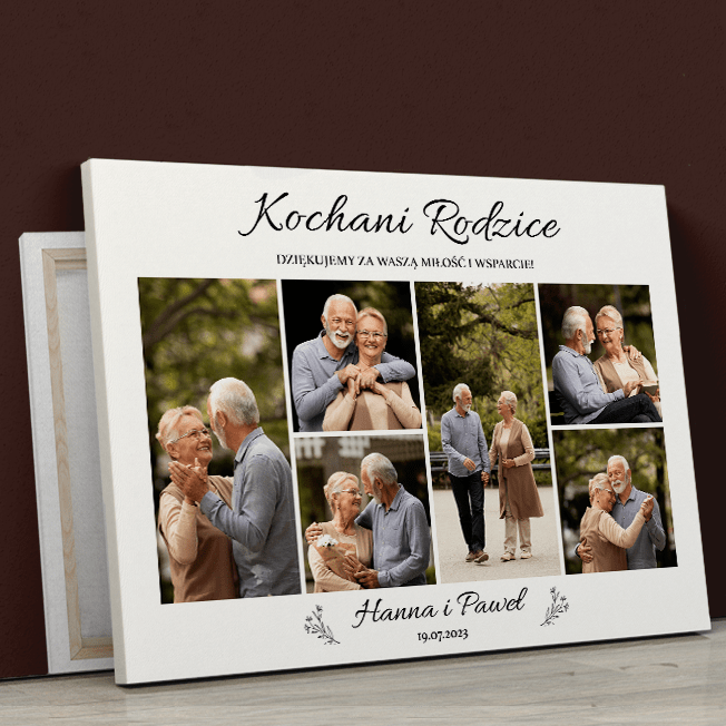 Moi kochani rodzice - druk na płótnie, spersonalizowany prezent dla rodziców - Adamell.pl