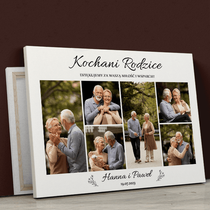 Moi kochani rodzice - druk na płótnie, spersonalizowany prezent dla rodziców - Adamell.pl