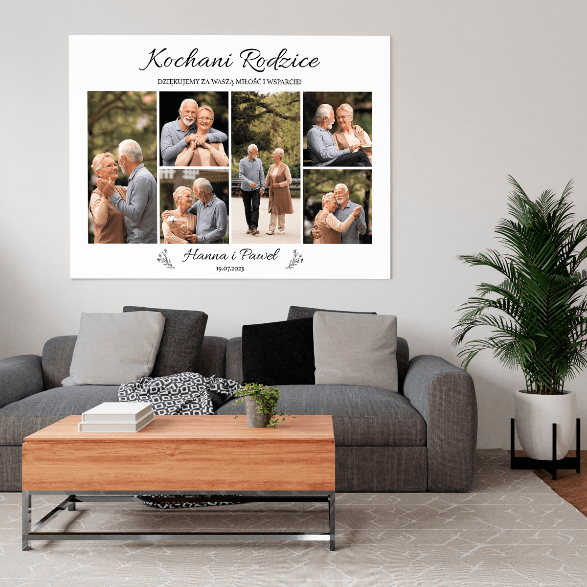 Moi kochani rodzice - druk na płótnie, spersonalizowany prezent dla rodziców - Adamell.pl