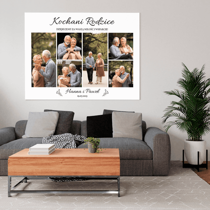 Moi kochani rodzice - druk na płótnie, spersonalizowany prezent dla rodziców - Adamell.pl