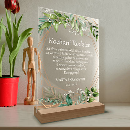 Moi kochani rodzice - Druk na szkle, spersonalizowany prezent dla rodziców - Adamell.pl