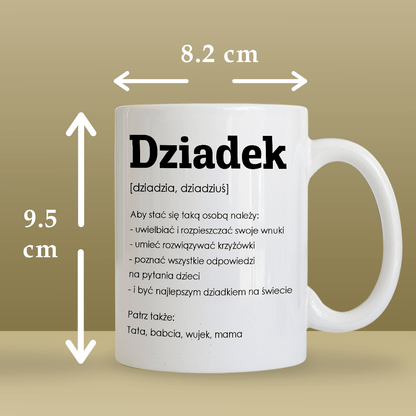 Mój dziadek - 1x Kubek z nadrukiem, spersonalizowany prezent dla dziadka - Adamell.pl