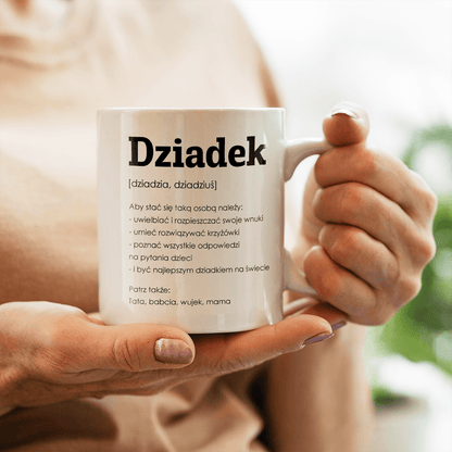 Mój dziadek - 1x Kubek z nadrukiem, spersonalizowany prezent dla dziadka - Adamell.pl