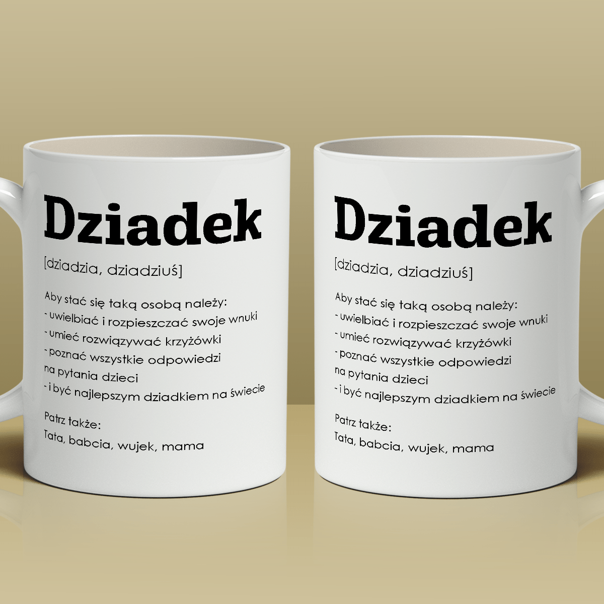 Mój dziadek - 1x Kubek z nadrukiem, spersonalizowany prezent dla dziadka - Adamell.pl