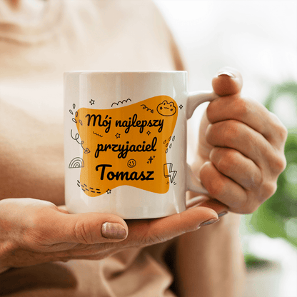 Mój najlepszy przyjaciel - 1x Kubek z nadrukiem, spersonalizowany prezent dla przyjaciela - Adamell.pl