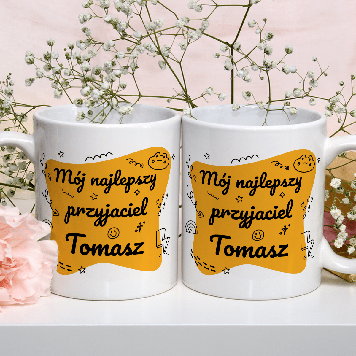 Mój najlepszy przyjaciel - 1x Kubek z nadrukiem, spersonalizowany prezent dla przyjaciela - Adamell.pl