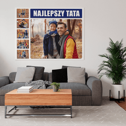 Mój super tatuś - druk na płótnie, spersonalizowany prezent dla taty - Adamell.pl