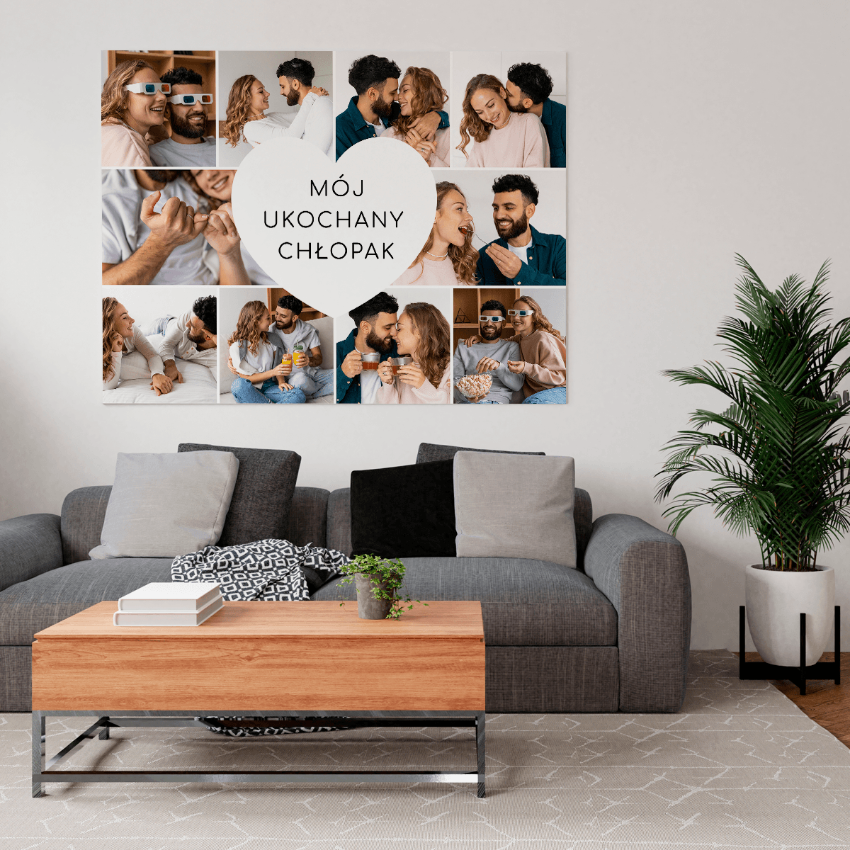 Mój ukochany chłopak - druk na płótnie, spersonalizowany prezent dla chłopaka - Adamell.pl