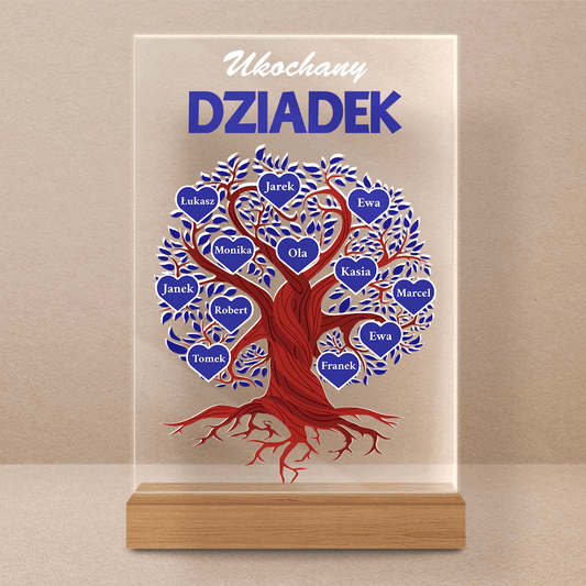 MĂłj ukochany dziadek - Druk na szkle, spersonalizowany prezent dla dziadka - Adamell.pl