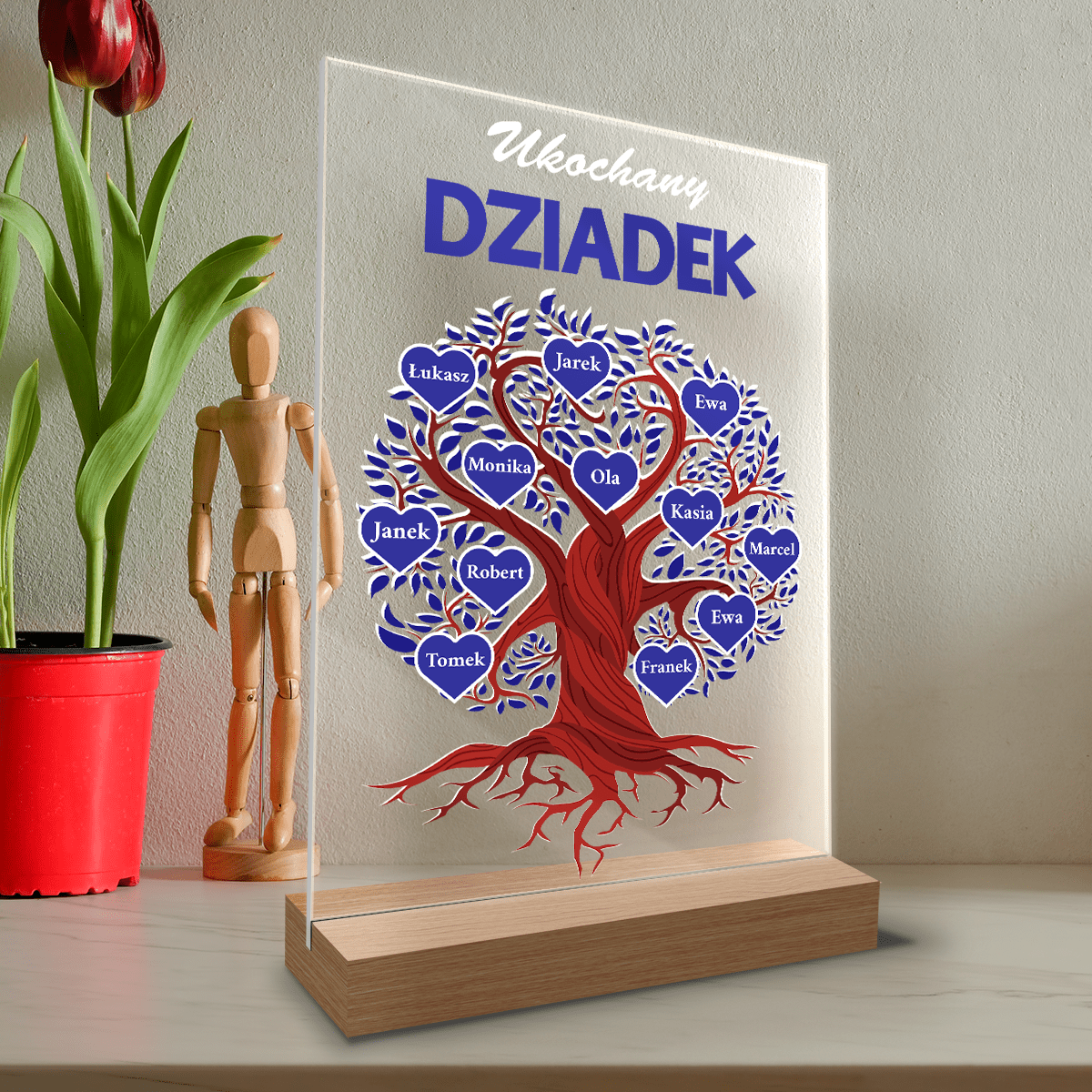 MĂłj ukochany dziadek - Druk na szkle, spersonalizowany prezent dla dziadka - Adamell.pl