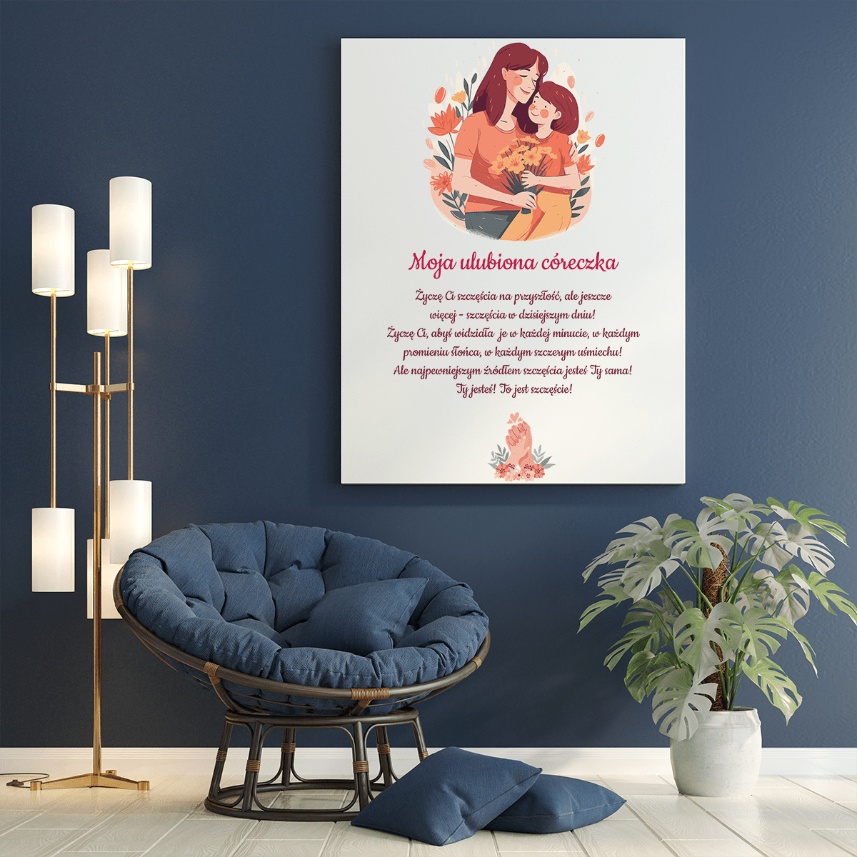 Moja córeczka - druk na płótnie, spersonalizowany prezent dla dziecka - Adamell.pl