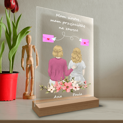 Moja siostra - Druk na szkle, spersonalizowany prezent dla siostry - Adamell.pl - Wyjątkowe Prezenty