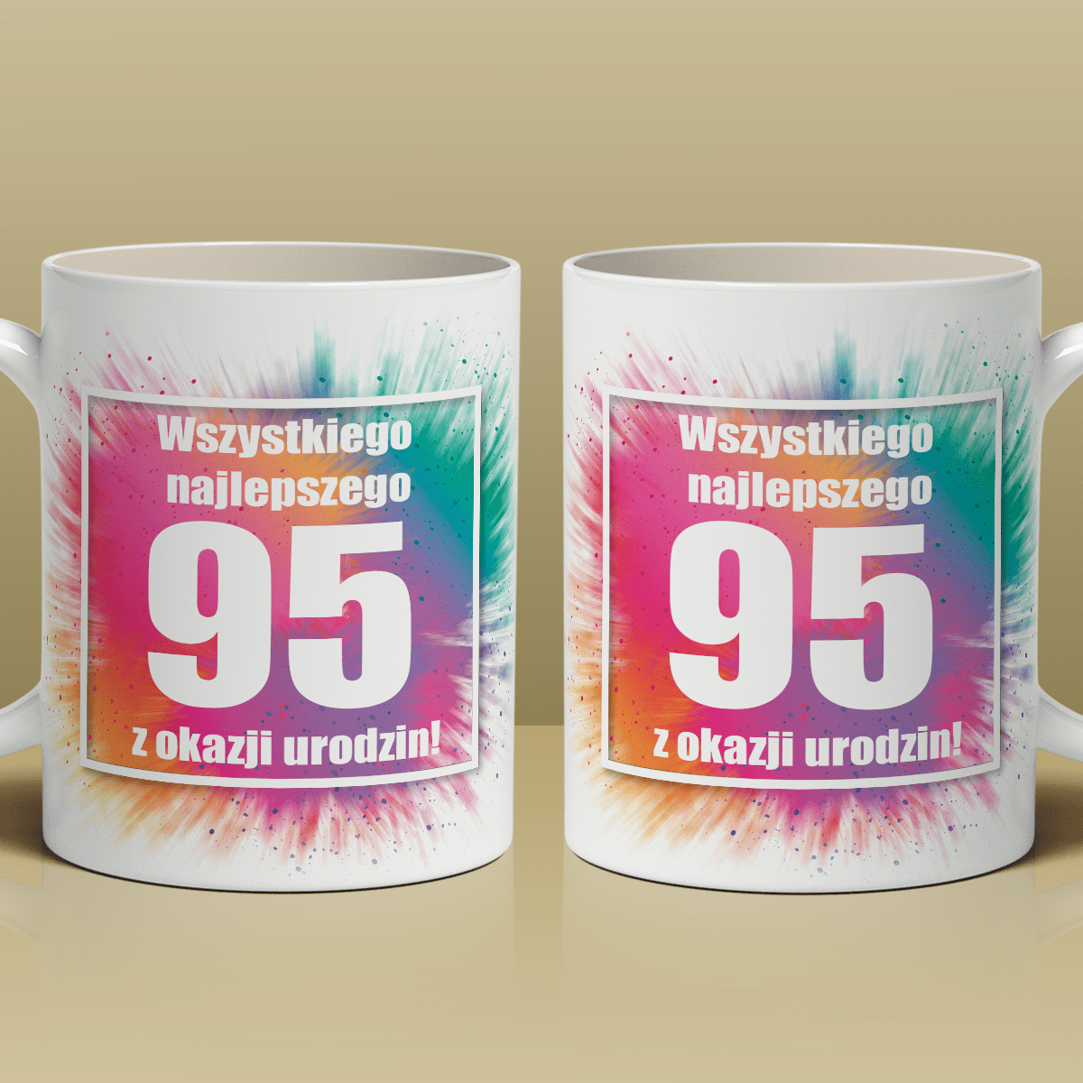 Na 95. urodziny - 1x Kubek z nadrukiem, spersonalizowany prezent dla babci - Adamell.pl