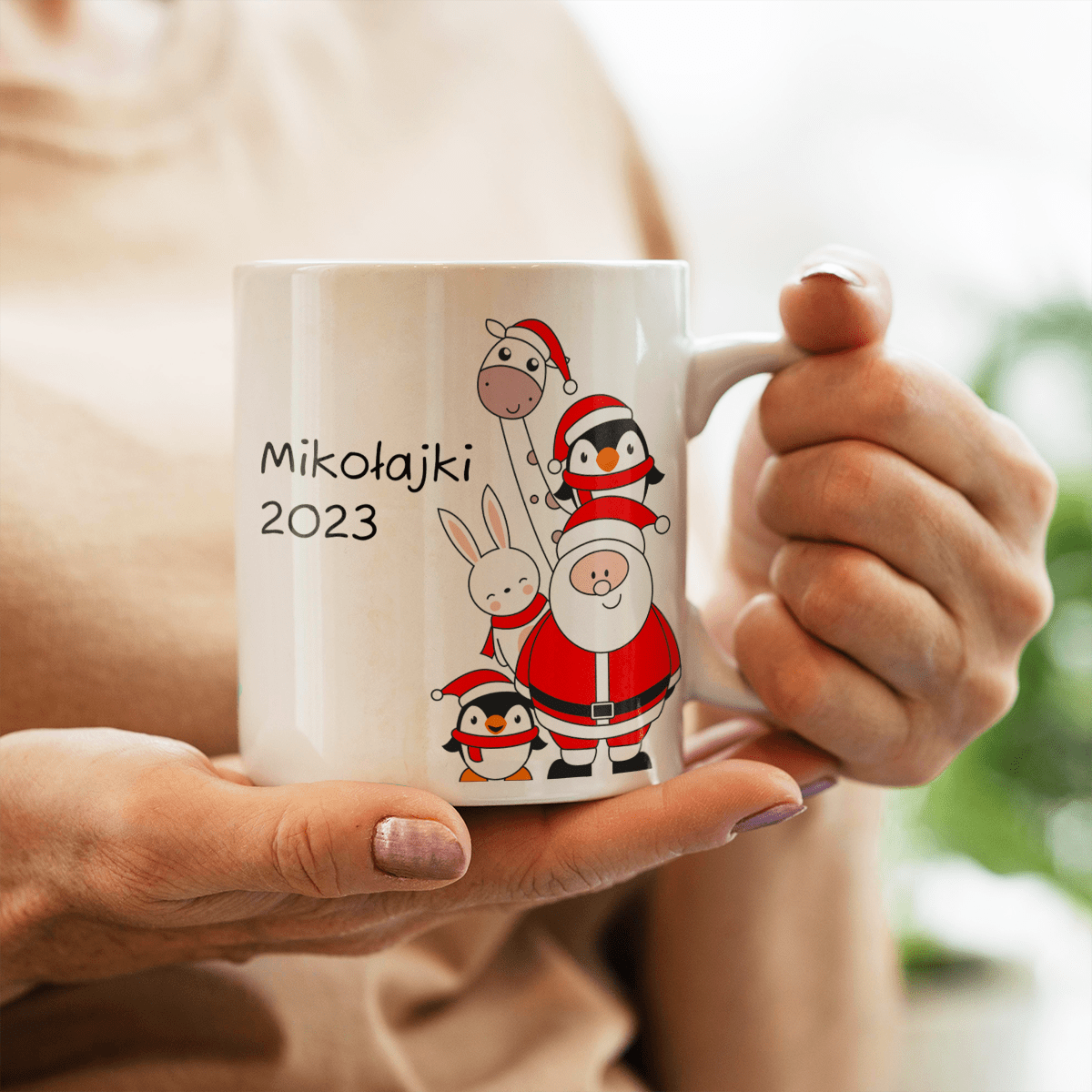Na Mikołajki - 1x Kubek z nadrukiem, spersonalizowany prezent dla siostry - Adamell.pl