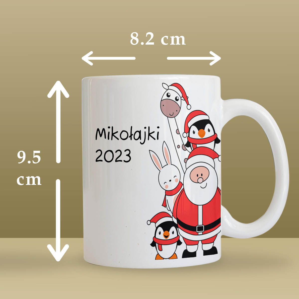 Na Mikołajki - 1x Kubek z nadrukiem, spersonalizowany prezent dla siostry - Adamell.pl