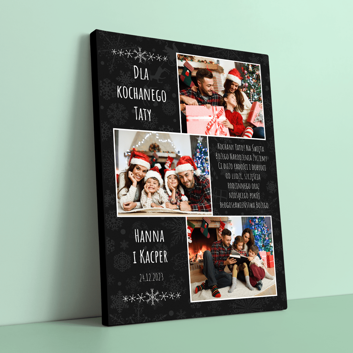 Na święta dla taty - druk na płótnie, spersonalizowany prezent dla taty - Adamell.pl