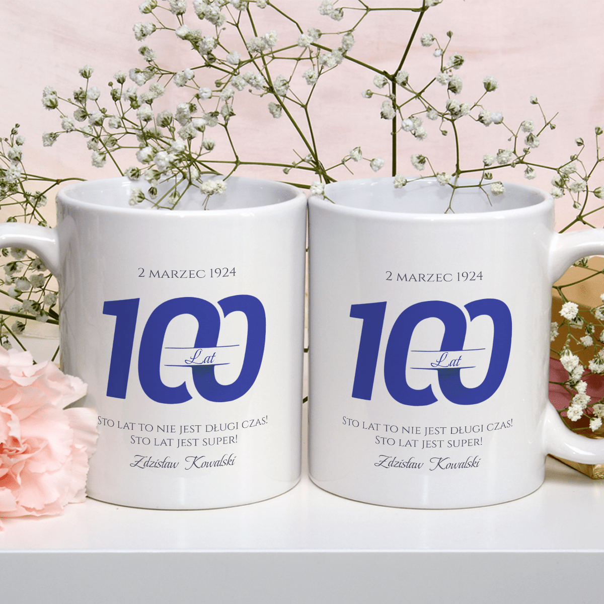 Na Twoje100 lat - 1x Kubek z nadrukiem, spersonalizowany prezent dla niego - Adamell.pl