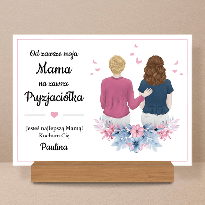 Na zawsze przyjaciółka - Druk na szkle, spersonalizowany prezent dla mamy - Adamell.pl
