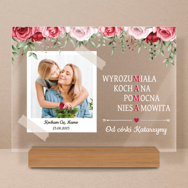 Najkochańsza mama - Druk na szkle, spersonalizowany prezent dla mamy - Adamell.pl - Wyjątkowe Prezenty