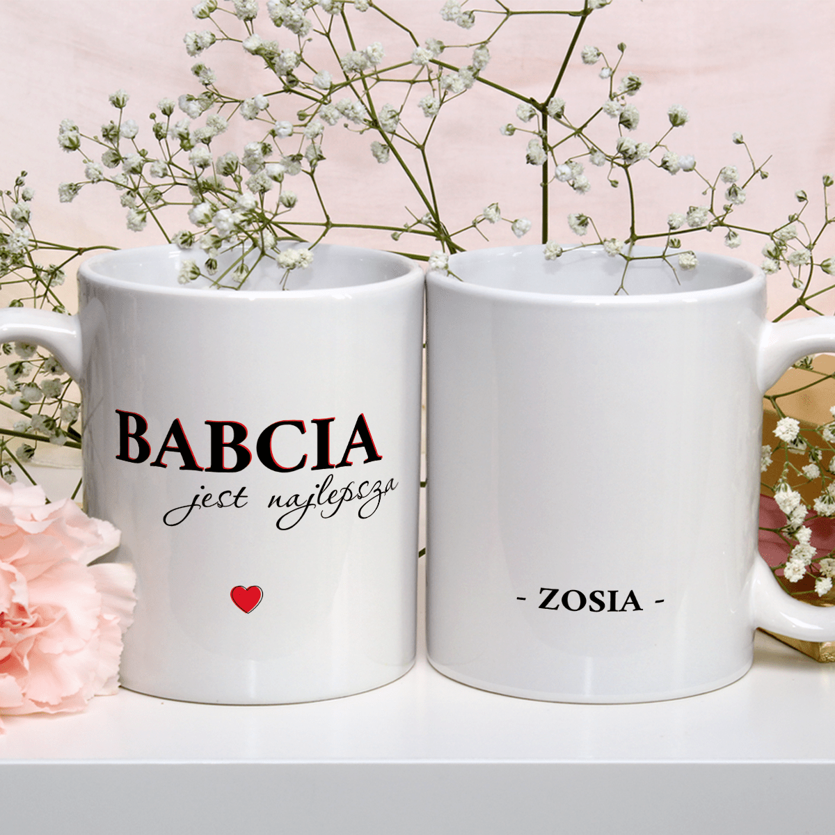 Najlepsza babcia - 1x Kubek z nadrukiem, spersonalizowany prezent dla babci - Adamell.pl