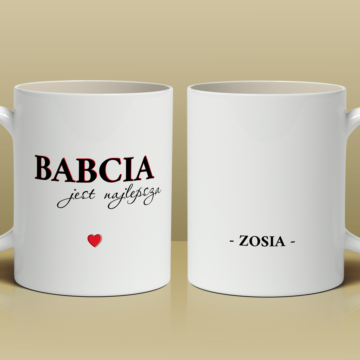 Najlepsza babcia - 1x Kubek z nadrukiem, spersonalizowany prezent dla babci - Adamell.pl