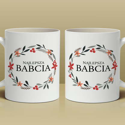 Najlepsza babcia na świecie - 1x Kubek z nadrukiem, spersonalizowany prezent dla babci - Adamell.pl