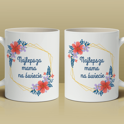 Najlepsza mama na Ziemi - 1x Kubek z nadrukiem, spersonalizowany prezent dla mamy - Adamell.pl