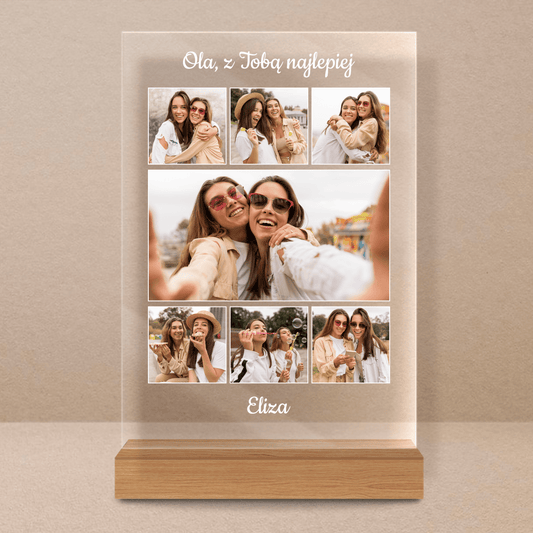 Najlepsza siostra - Druk na szkle, spersonalizowany prezent dla siostry - Adamell.pl